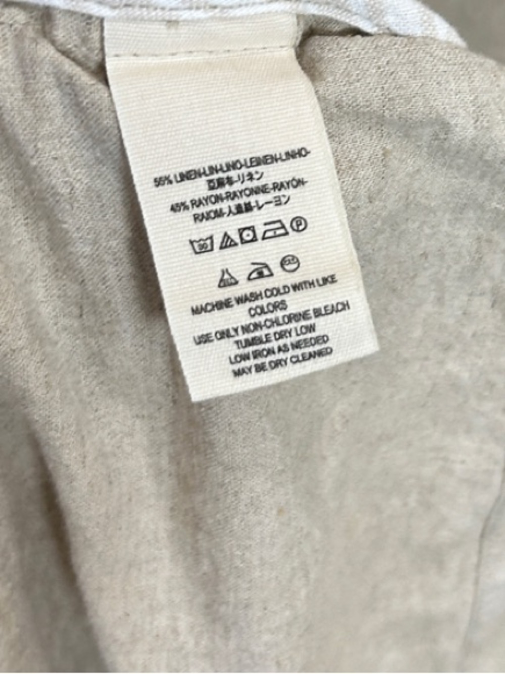 Free People Linen Blend Button Down Maxi Dress Duster Pockets Beige Large - Picture 11 of 12